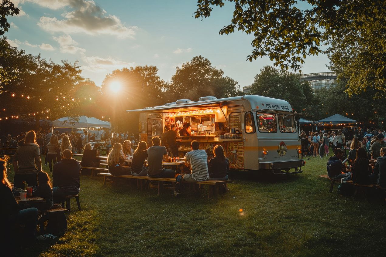Sommerliches Outdoor-Event mit Foodtruck und entspannter Atmosphäre – Fotobox Flensburg ergänzt das Event um bleibende Foto-Erlebnisse