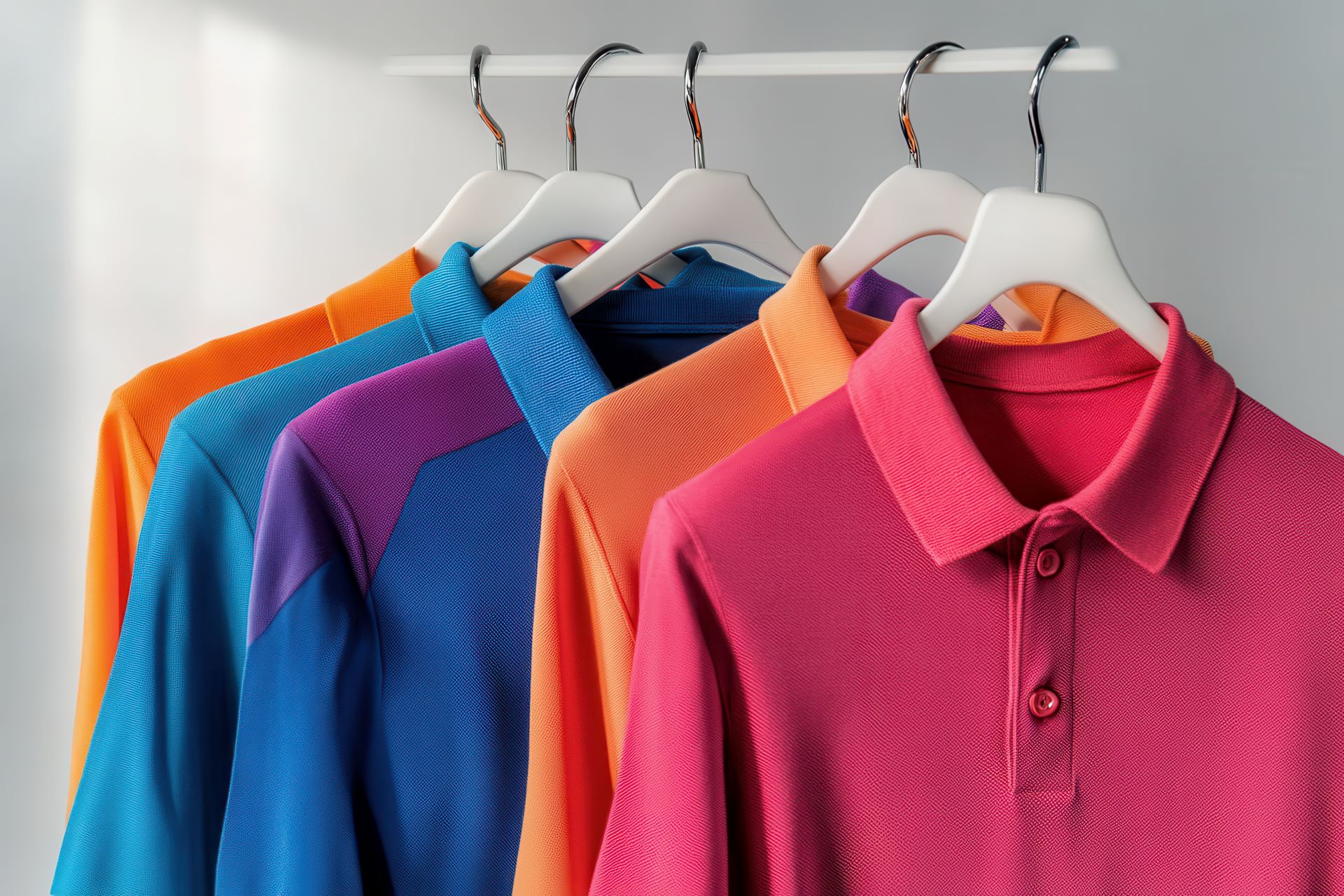 Bunte Poloshirts als Arbeitskleidung