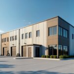 Modernes Gewerbegebäude mit Metalldach | Photovoltaik Duisburg