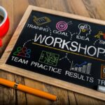 Workshoptafel mit Training- und Zielbegriffen | Düsseldorf Tagungsräume